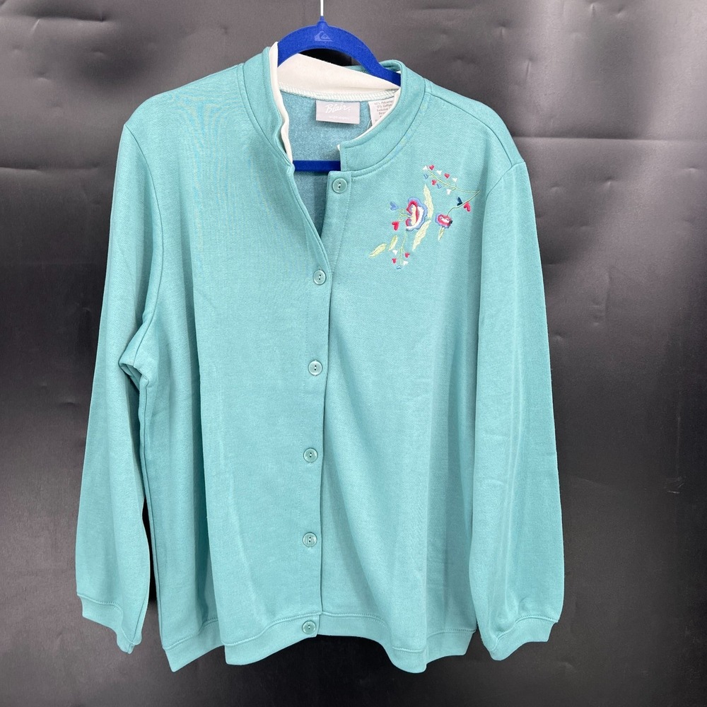 New Blair button up twofer sweatshirt‎ top whimsical cottagecore grandmacore L